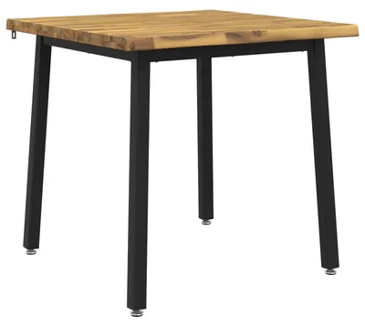 Produktbild von 60 x 55 x 75 cm Massivholz Akazie Weiß und Schwarz Rechtwinklig