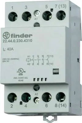 Produktbild von Finder Installationsschütz 22.44.0.230.4310 4 Schließer (30/110/220 V) 40/4/1,2 A (22.44.0.230.4310)