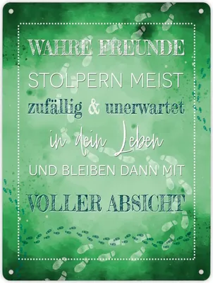 Produktbild von Wahre Freunde Metallschild XL in 21x28 cm mit tollem Spruch