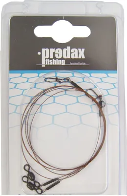 Produktbild von Predax Stahlvorfach 50cm 7x7- 2 Stahlvorfächer fertig montiert, Durchmesser/Tragkraft:0.23mm / 6kg Tragkraft