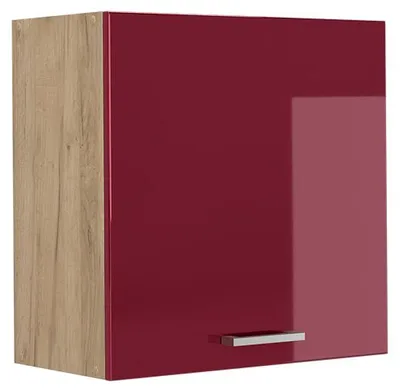 Productafbeelding van Hangkast Vicco R-Line Rode hoogglans/Goudkleurig Eiken 60 cm met 1 deur, Model 65806