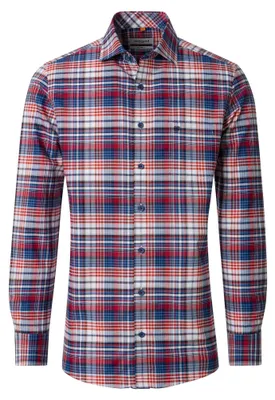 Produktbild von Redmond -  Comfort Fit - Herren Freizeithemd (261080111), Größe:M, Farbe:Rot(500)