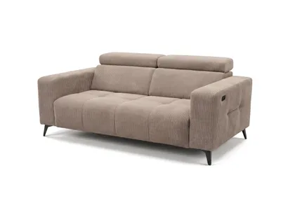 Produktbild von Nicolette-Sofa mit elektrischer Relaxfunktion, USB-Anschluss und verstellbaren Kopfstützen – Modernes Premium-Sofa