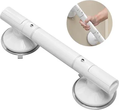 Immagine prodotto di Maniglia per bagno da 35 cm - Maniglia da parete - Maniglia per doccia - Maniglia di sicurezza - Maniglia per anziani e bambini - Maniglia per bagno, doccia e toilette - Bianco - 1 pezzo