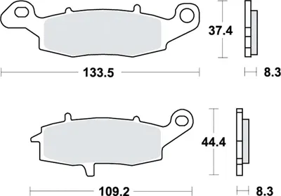 Zdjęcie produktu dla Zestaw klocków hamulcowych TRW MCB681TRQ ZR7 ZR750F GSF650 Bandit S WVB5