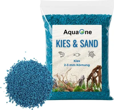 Produktbild von 5 Kg türkis Quarzkies "" 2-3 mm Bodengrund Aquarium Kies