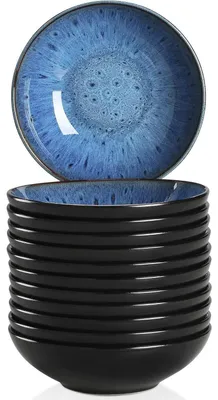 Productafbeelding van Kombiservice, 12-delig, steengoed, blauw, 950 ml, soepbord set
