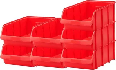 Immagine prodotto di Piccolo set di contenitori impilabili in polipropilene, 7 pezzi, misura 5