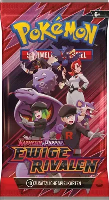 A Pokemon trading card booster pack featuring characters from the Scarlet & Violet set, with German text.