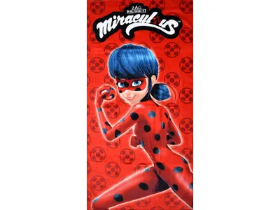 Produktbild von Miraculous Geschichten von Ladybug und Cat Noir Red Badetuch, Strandtuch 70x140cm
