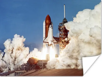 Produktbild von MuchoWow® Poster Raketenstart 80x60 cm - Kunst für zu Hause