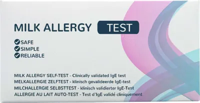 Produktbild von Milchallergie Test - The Tester®, Allergie gegen Kuhmilch Selbsttest für Zuhause, Ergebnis in 10 Minuten, - Zuverlässig & Präzise
