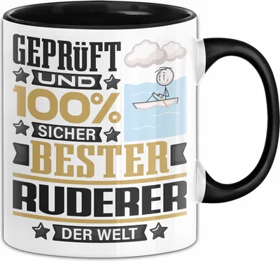 Produktbild von Ruderer Geschenk Lustiger Spruch für Ruderer Geschenkidee Bester Ruderer Der Welt (Schwarz)