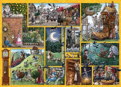 Obrázok produktu pre Gibsons Nursery Rhymes Through Time, 1000 kusov