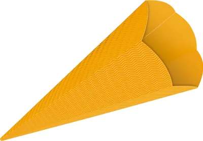 Produktbild von 3D Color Schultüten Bastelwellpappe 68CM GELB - Schultüten Rohling zum Basteln