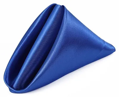 Stoffservietten 50x50 cm, Satin, blau, 20 Stück