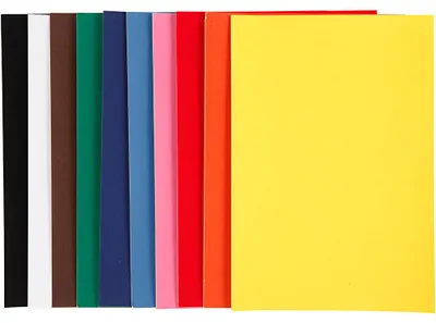 Produktbild von Velourpapier, A4, Blatt 210x297 mm, 140 g, Sortierte Farben, 10 Bl./ 1 Pck
