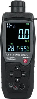 Obrázek produktu pro SMART SENSOR Ruční detektor amoniaku, digitální tester NH³ plynu, analyzátor amoniaku 0-100 ppm s velkým LCD displejem