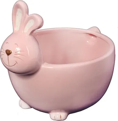 Zdjęcie produktu dla Ceramiczny Pojemnik na Słodycze w Kształcie Zajączka Wielkanocnego 13 cm