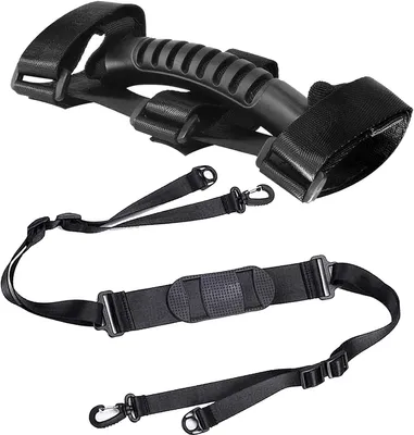 Produktbild von Scooter Skateboard Handschlaufe+Scooter Schultergurt, Tragbare Hand Tragegriff Riemen für Xiaomi M365 Elektrorollergurt, Arbeitssparende Tragegriff Bandage