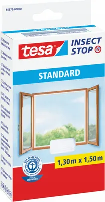 Obrázok produktu pre TESA STANDARD Biela moskytiéra na okná proti hmyzu 1,3 x 1,5 Suchý zips