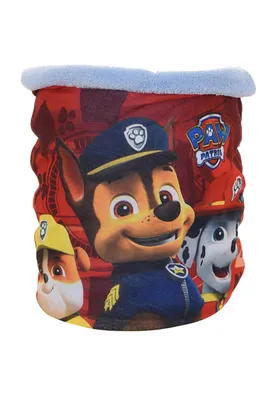 Zdjęcie produktu dla Paw Patrol Chase Marshall & Rubble szalik tuba szalik pętla czerwony i jasnoniebieski