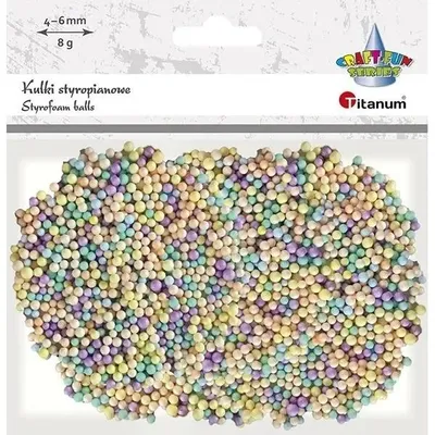 Immagine prodotto di Sfere di polistirolo da 8 grammi, assortimento di colori - Titanum