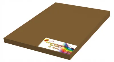 Image de Papier technique coloré A3, brun foncé, 25 feuilles