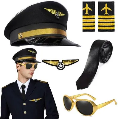 Produktbild von Pilotenanzug-Set mit Brille und Accessoires