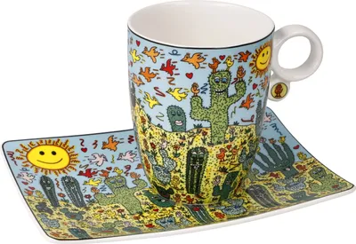 Produktbild von Goebel James Rizzi Desert Life Künstlertasse mit Untertasse