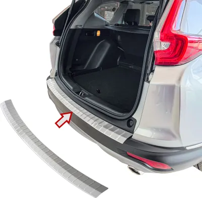 Image de Protection du seuil de chargement en acier inoxydable mat pour Honda CR-V 5 | Type RT RW | Année de construction 2016-2023