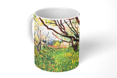 Obrázek produktu pro KitchenYeah® Hrnek na kávu Hrnek na kávu 350 ml Blooming Orchard - Vincent van Gogh Teacup - foto hrnek - hrnek - keramický hrnek - hrnek na čaj - hrnek na kávu - kancelářský hrnek