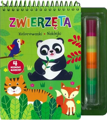 Produktbild von Tiere. Malvorlagen, Aufkleber, 4 Neonstifte – Sammelwerk