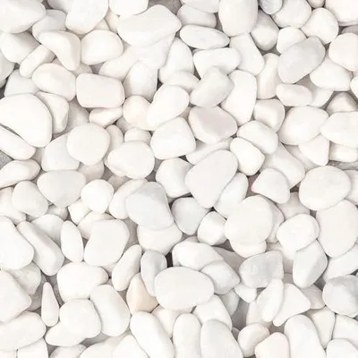 Zdjęcie produktu dla Kamyki białe naturalne do ogrodu akwarium 1 2 cm 1 kg