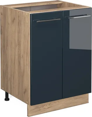 Produktbild von Küchenunterschrank Vicco Fame-Line Dunkelblau Hochglanz 60 cm ohne Arbeitsplatte, Model 48844