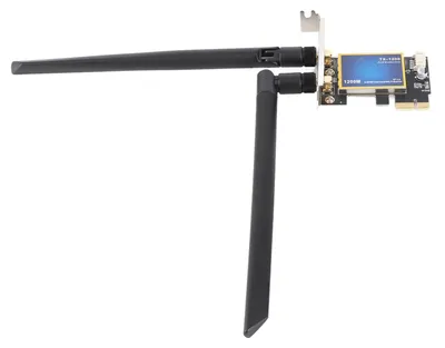Image de Carte réseau 7260AC 1200 Mbps PCIe 2,4 GHz/5 GHz, Bluetooth 4.0, gain de 8 dB, double antenne, compatible Windows 7, 8, 10 et 11