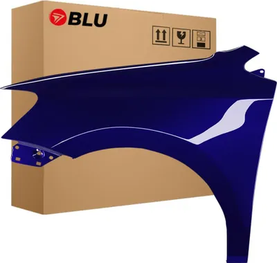 Image de BLU Aile Compatible avec VW Volkswagen Polo 6R1 LD5Q Gauche Blau SchattenBlau | 2009-2017 | Avant | Peint| Prêt à Monter | Galvanisé