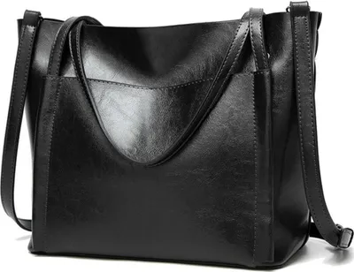 Produktbild von Coolives Damen Groß Shopper Tasche aus Kunstleder mit Schulterriemen Eimer Handtasche