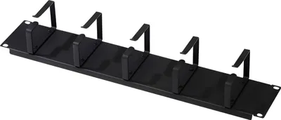 Produktbild von Digitus Kabelrangierpanel mit Kabelführungsbügeln für 483 mm (19")-Schränke, 2HE, Schwarz
