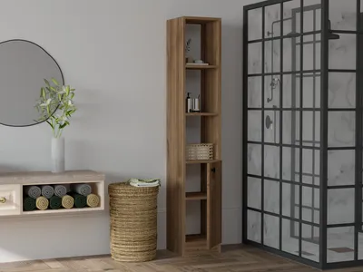 Obrázek produktu pro Skye Decor, Trend, koupelnová skříňka, ořech, 100 % MELAMINOVANÉ PANELY, 30 x 29,6 x 170 cm
