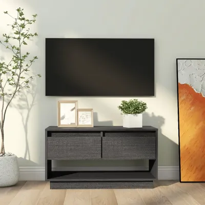 Produktbild von vidaXL TV-Schrank Grau 74x34x40 cm Massivholz Kiefer
