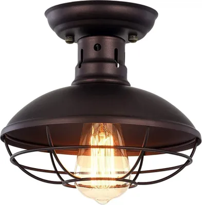 Obrázek produktu pro Závěsná svítidla Vintage stropní světlo 1 světlo Retro stropní lampa Kovový stropní lustr Stmívatelné závěsné svítidlo Průmyslová lampa