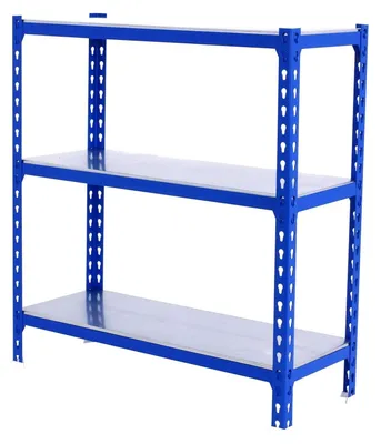 Metallregal 100x110x50 cm, 3 Böden, 200 kg, blau/verzinkt