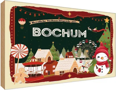 Produktbild von vianmo Holzschild 20x30 cm Weihnachten aus BOCHUM