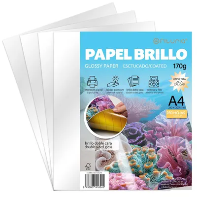 Productafbeelding van Glanzend gecoat papier A4 - 170 g/m² - 250 vellen