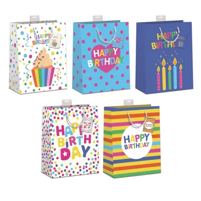 Produktbild von 10 Geschenktaschen A4 Format large Happy Birthday€ 25 pro Tüte € 2,50 Bundle Set Geschenktüten