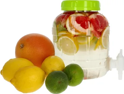 Produktbild von 3 L Kunststoff (PET) Getränkespender mit Zapfhahn Wasserspender Saftspender
