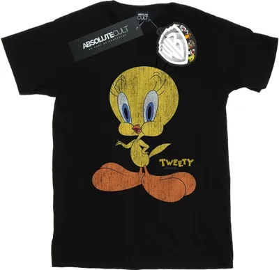 Produktbild von Looney Tunes - "Tweety Pie Distressed" T-Shirt für Damen BI32369 (L) (Schwarz)