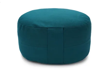 Produktbild von yogabox Glückssitz® Yogakissen OVAL - regional hergestellt - petrol 30 x 23 x 15 cm Buchweizenschalen