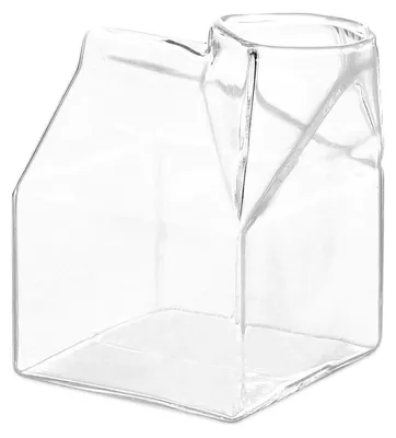 Productafbeelding van 250ml Transparante glazen melkkan met handvat, herbruikbare waterfles